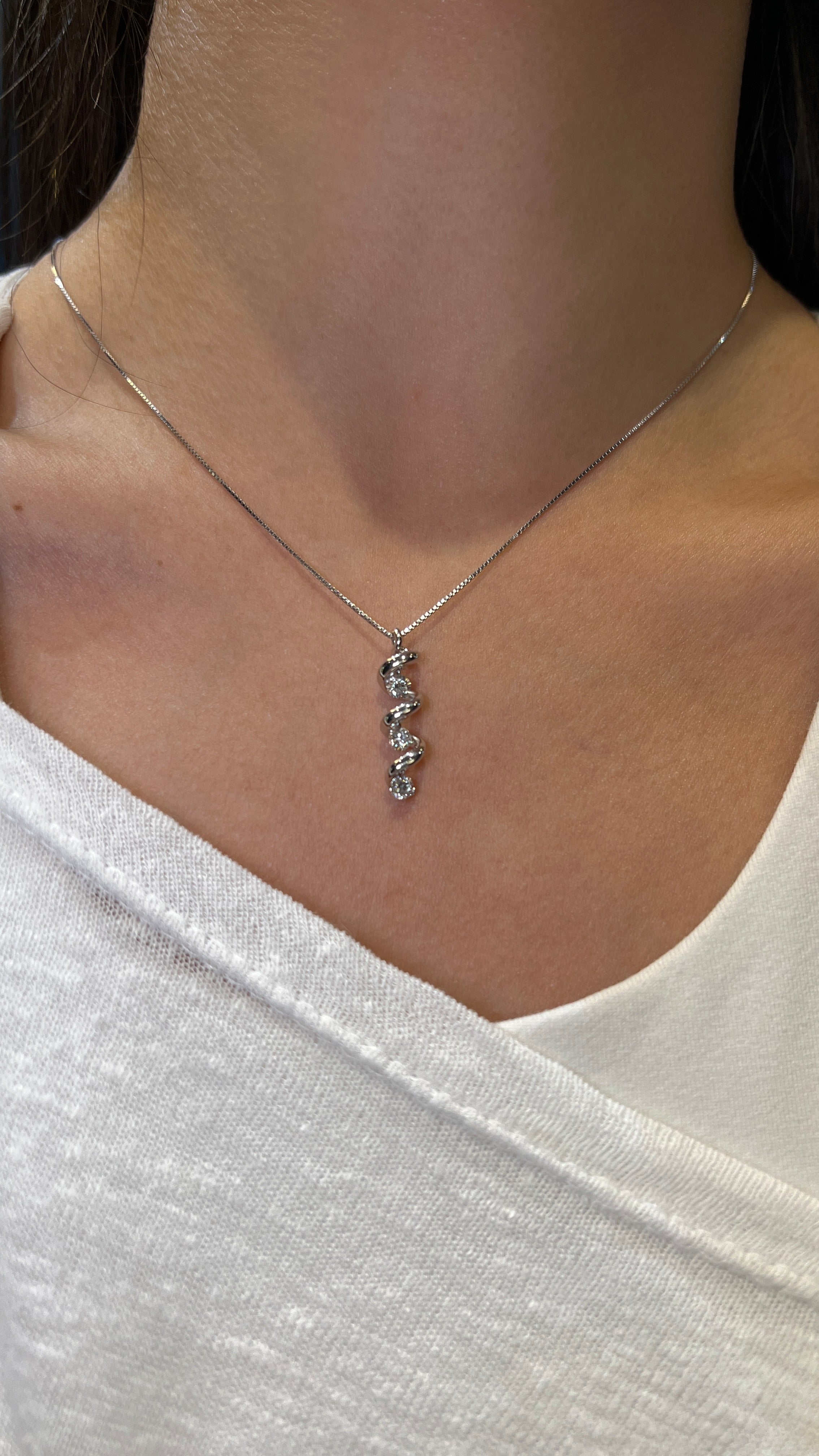 Diamond Spiral Necklace Diamond Spiral Necklace