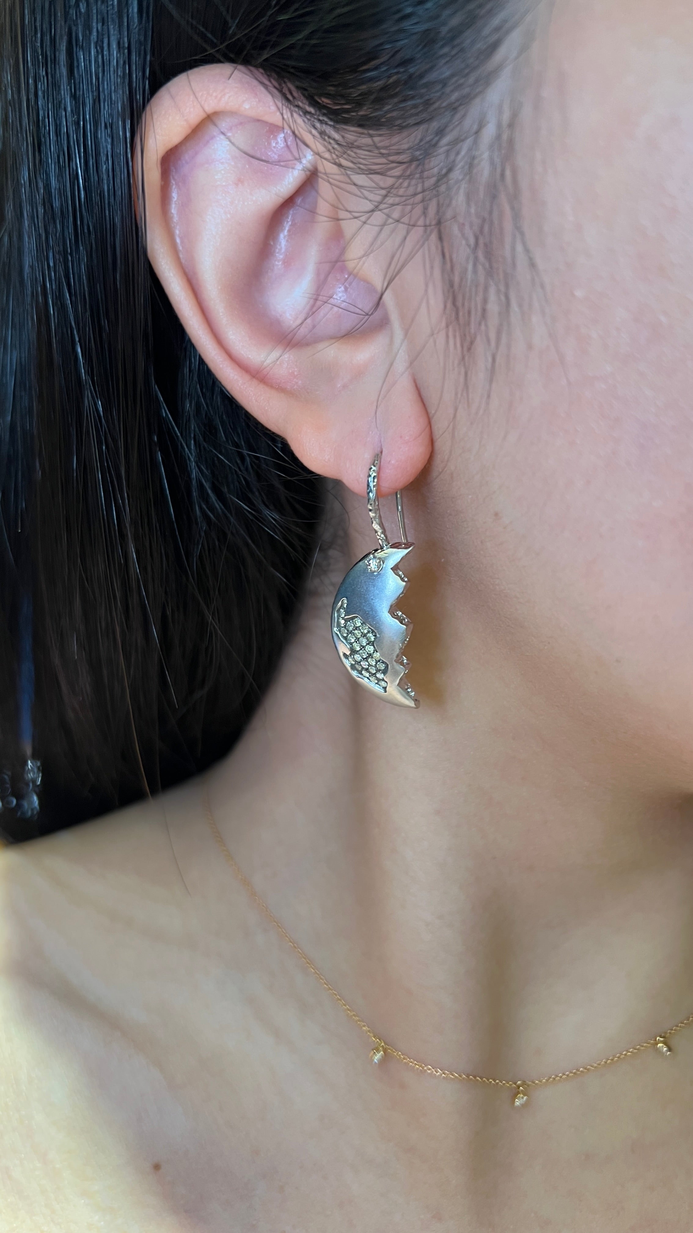 Fancy Color Diamond Teeth Earrings Fancy Color Diamond Teeth Earrings
