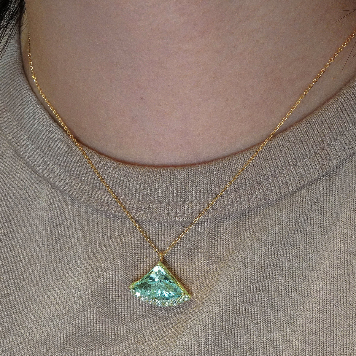 Trilliant Aquamarine Necklace Trilliant Aquamarine Necklace