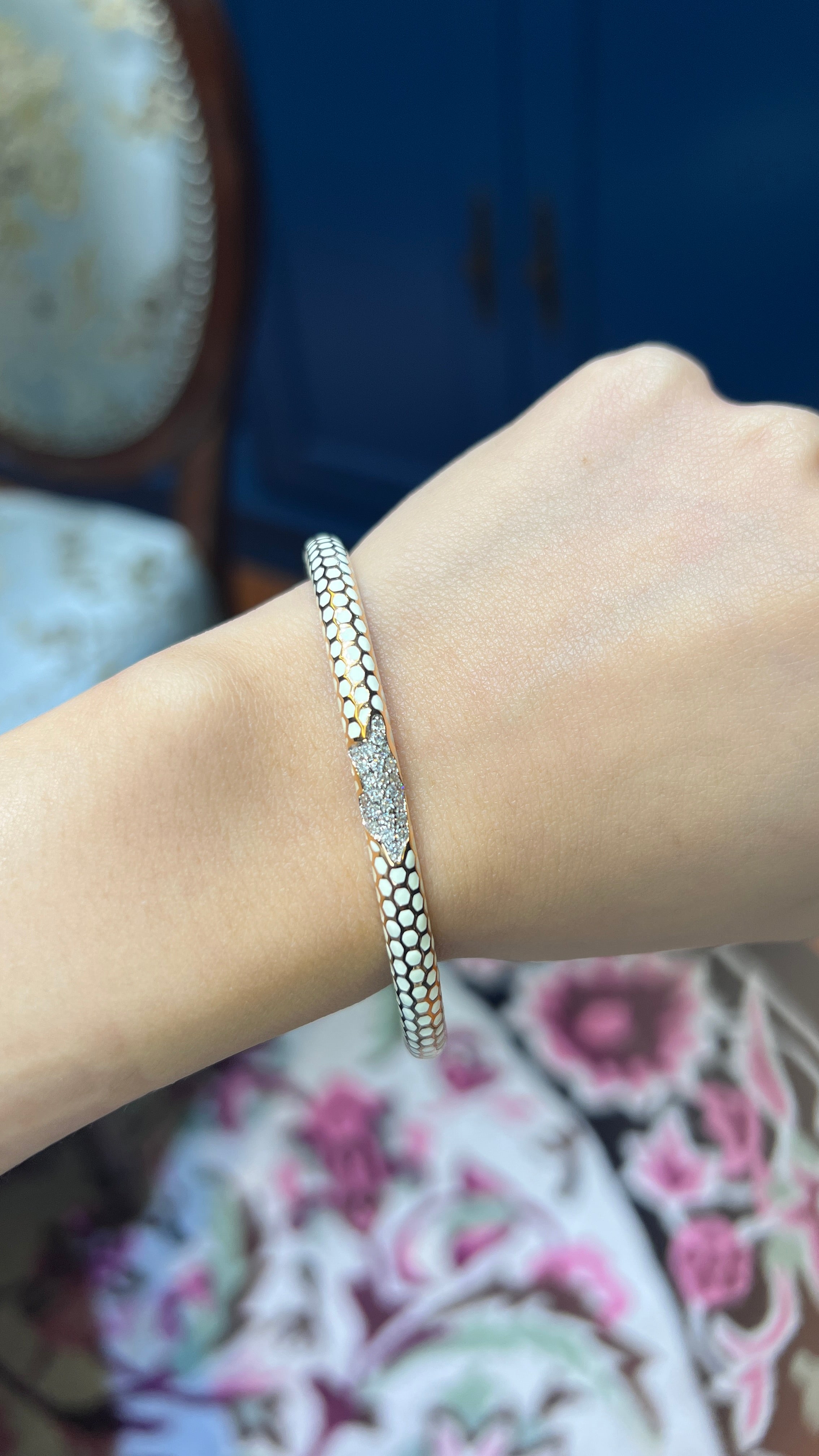 White Enamel Bangle White Enamel Bangle