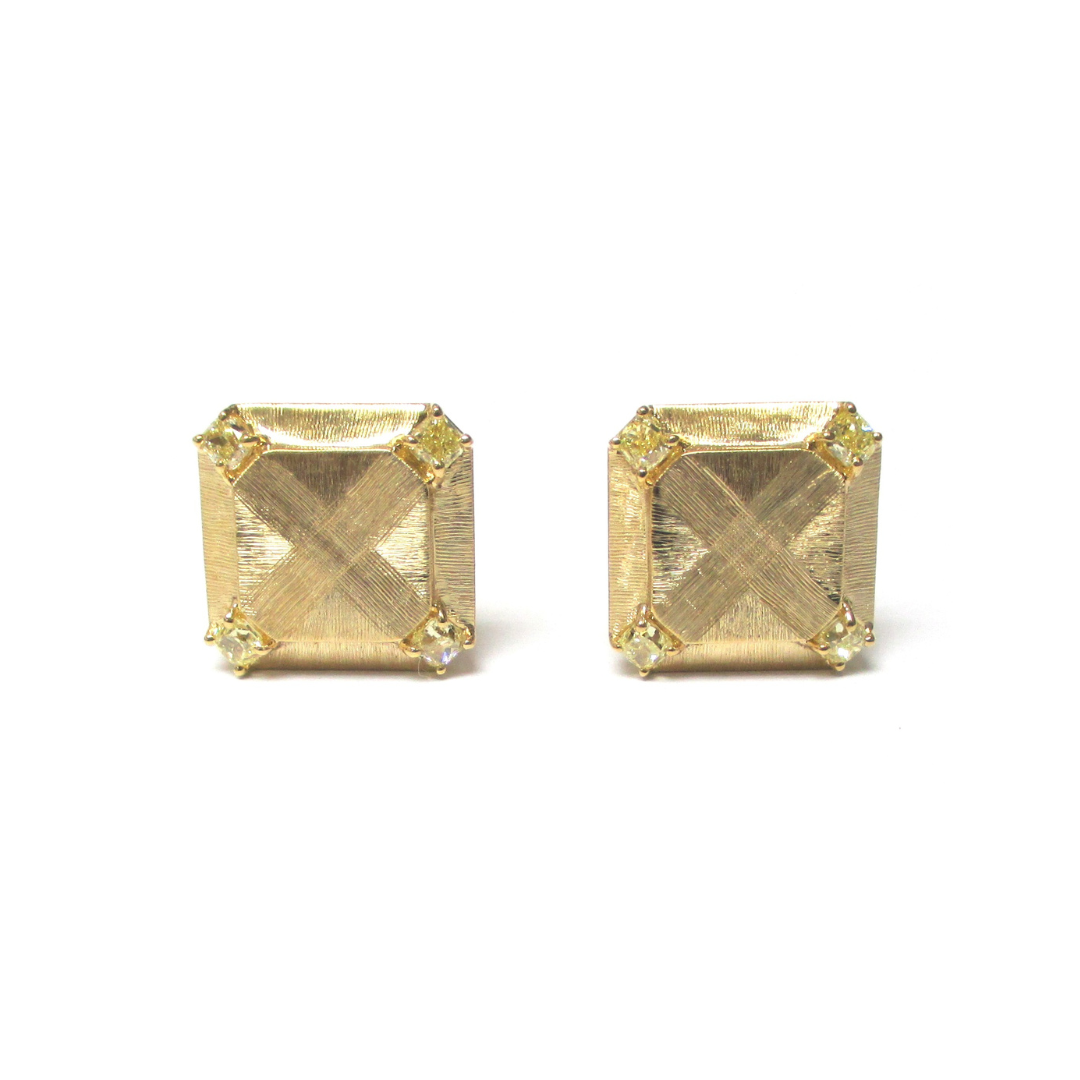 Yellow Diamond Cufflinks Yellow Diamond Cufflinks