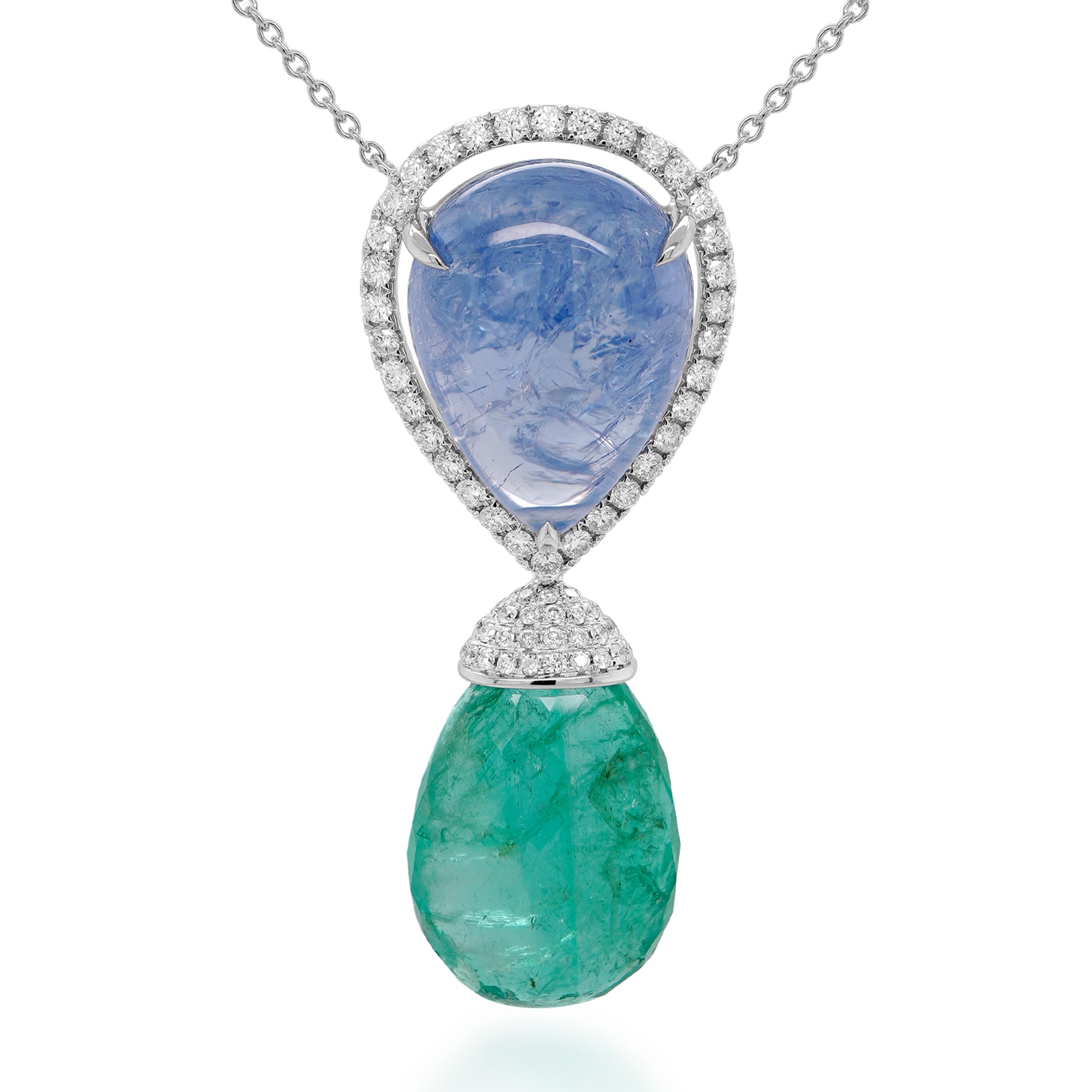 Emerald and Sapphire Pendant Emerald and Sapphire Pendant