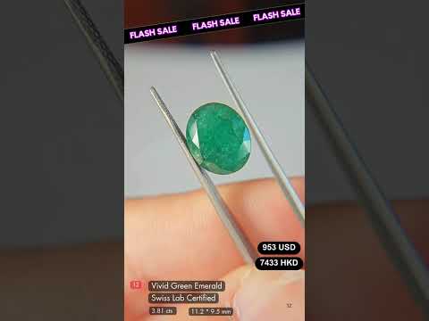 Vivid Green Emerald  Deal (3.81 Cts)