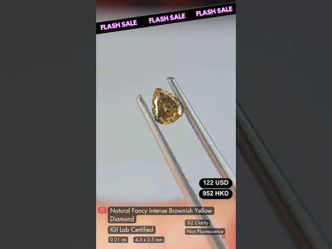 Natural Fancy Intense Brownish Yellow Diamond Deal (0.21 Cts)