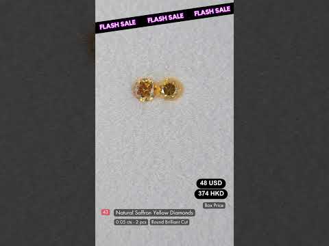 Natural Saffron Yellow Diamond Deal (0.05 cts)