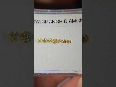 Natural Fancy Yellow - Orange Diamond Deal (0.63 Cts)