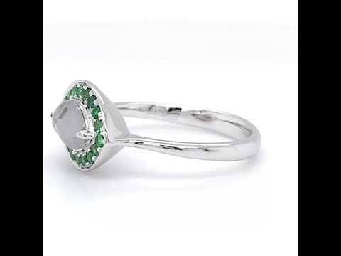 Grey Diamond and Tsavorite Ring