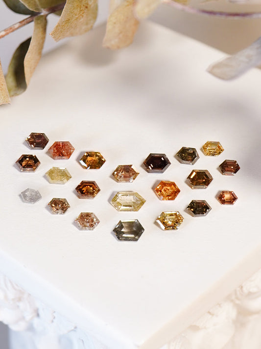 Imperfect Hexagons – Salt & Pepper Diamonds