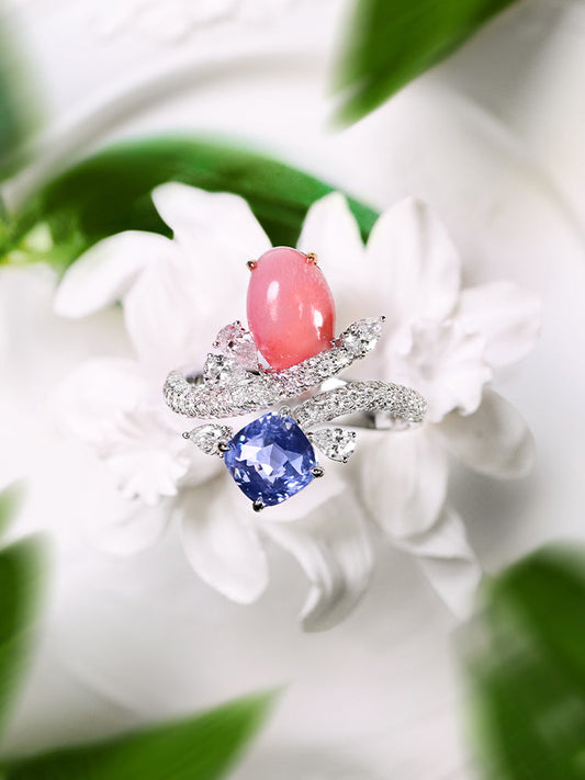 Terra & Tide: Sapphire & Conch Pearl Ring