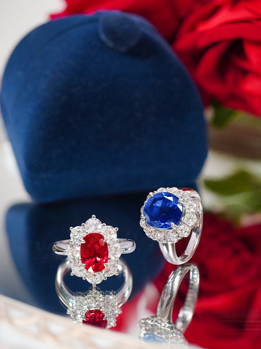 Love in Two Shades:  Ruby & Sapphire from Burma 
