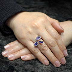 Tanzanite Trio Ring