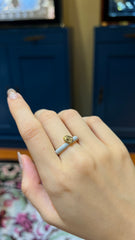 Enamel & Diamond Ring