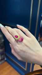 Ruby Cabochon Duo Ring