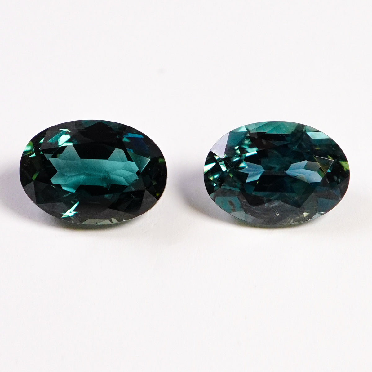 Teal Blue Sapphire Pair (2.12 cts)