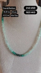 Emerald Necklace Deal (81.87 cts) - Silver Clasp