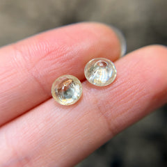 Natural Cabochon Diamond Pair (2.82 cts)