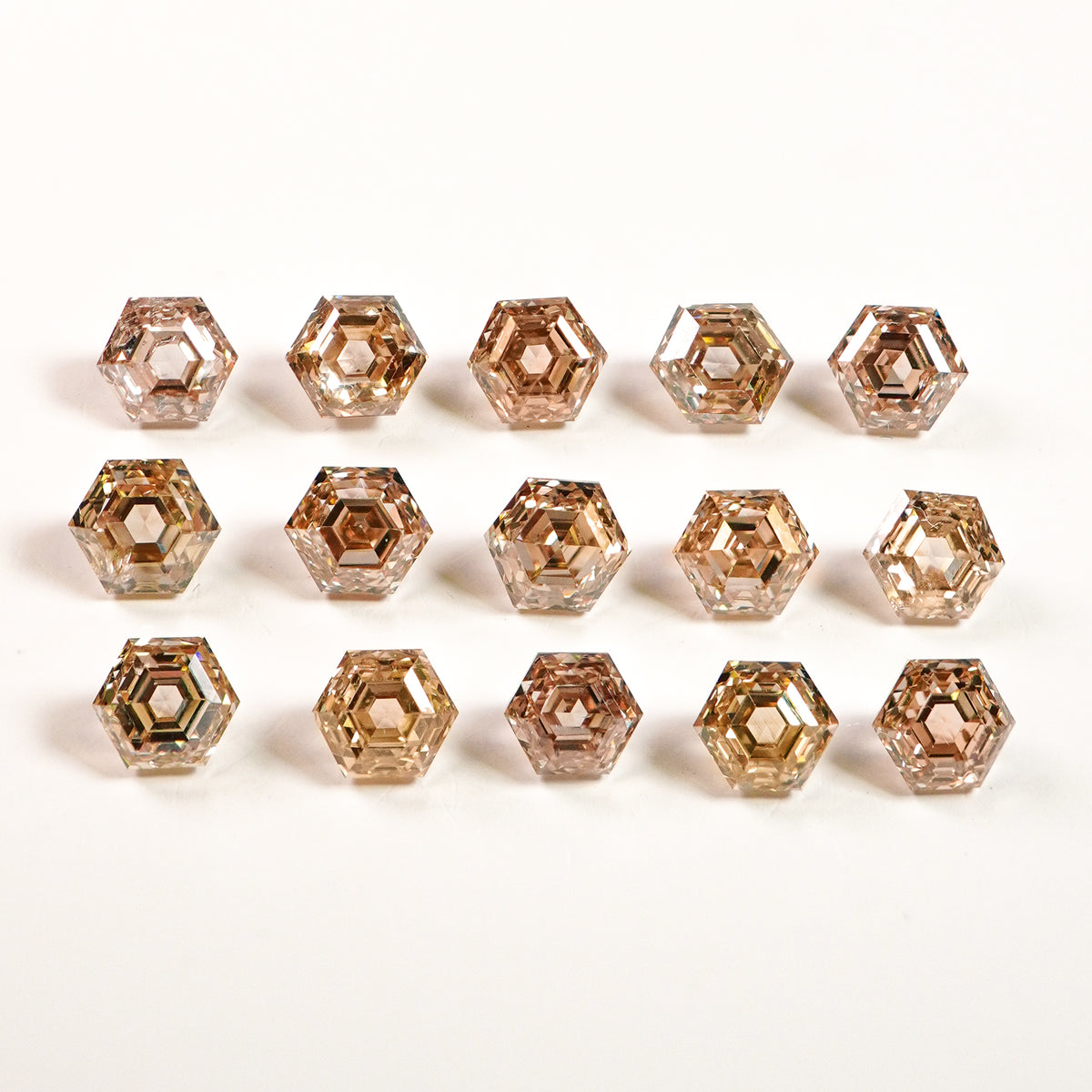 Hexagon Champagne Diamond (4.96 cts)