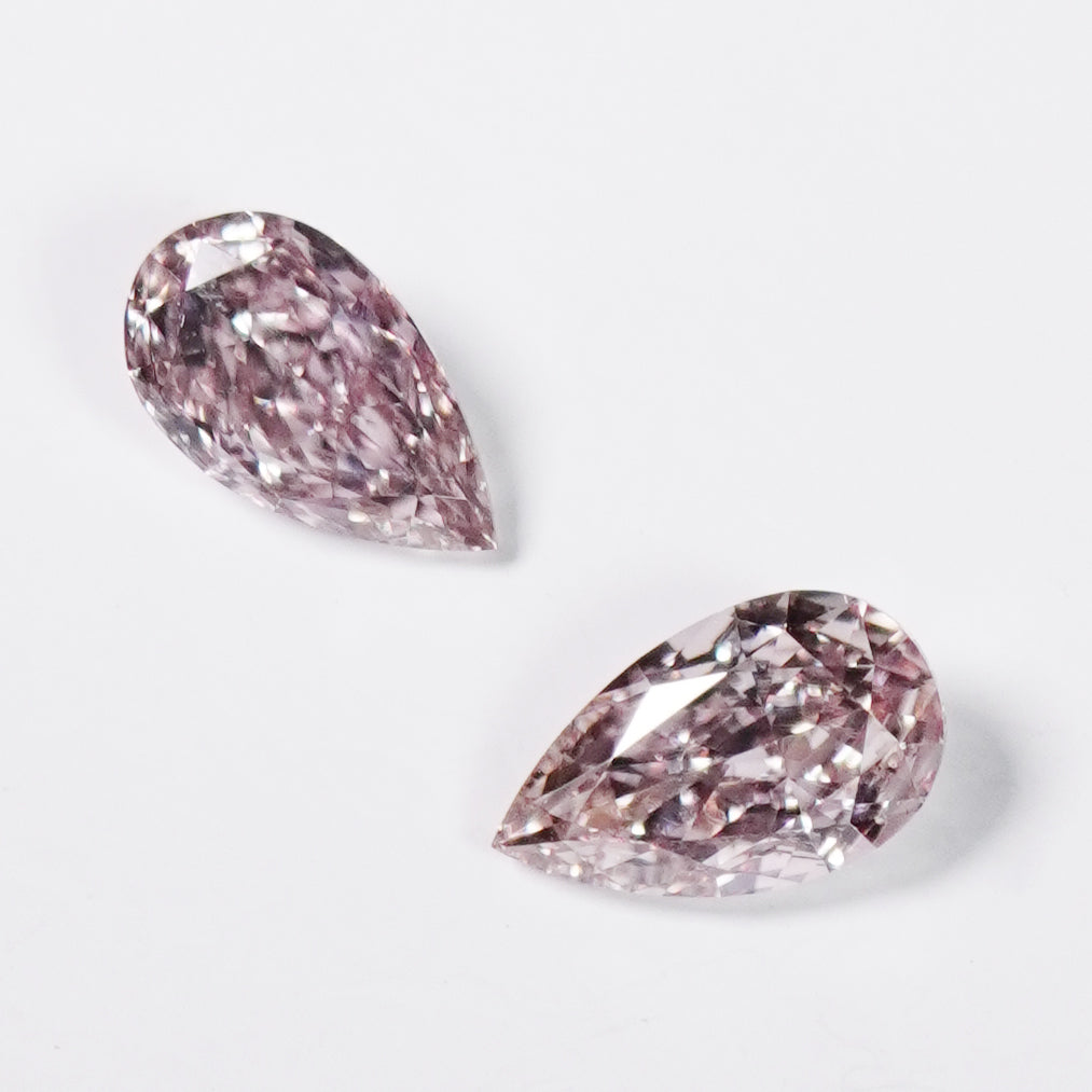 Fancy Brown Pink Diamond Pair (0.55 cts, 0.61 cts)