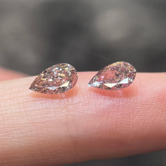 Fancy Brown Pink Diamond Pair (0.55 cts, 0.61 cts)