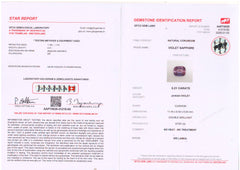 No Heat Violet Sapphire Deal (6.21 cts)