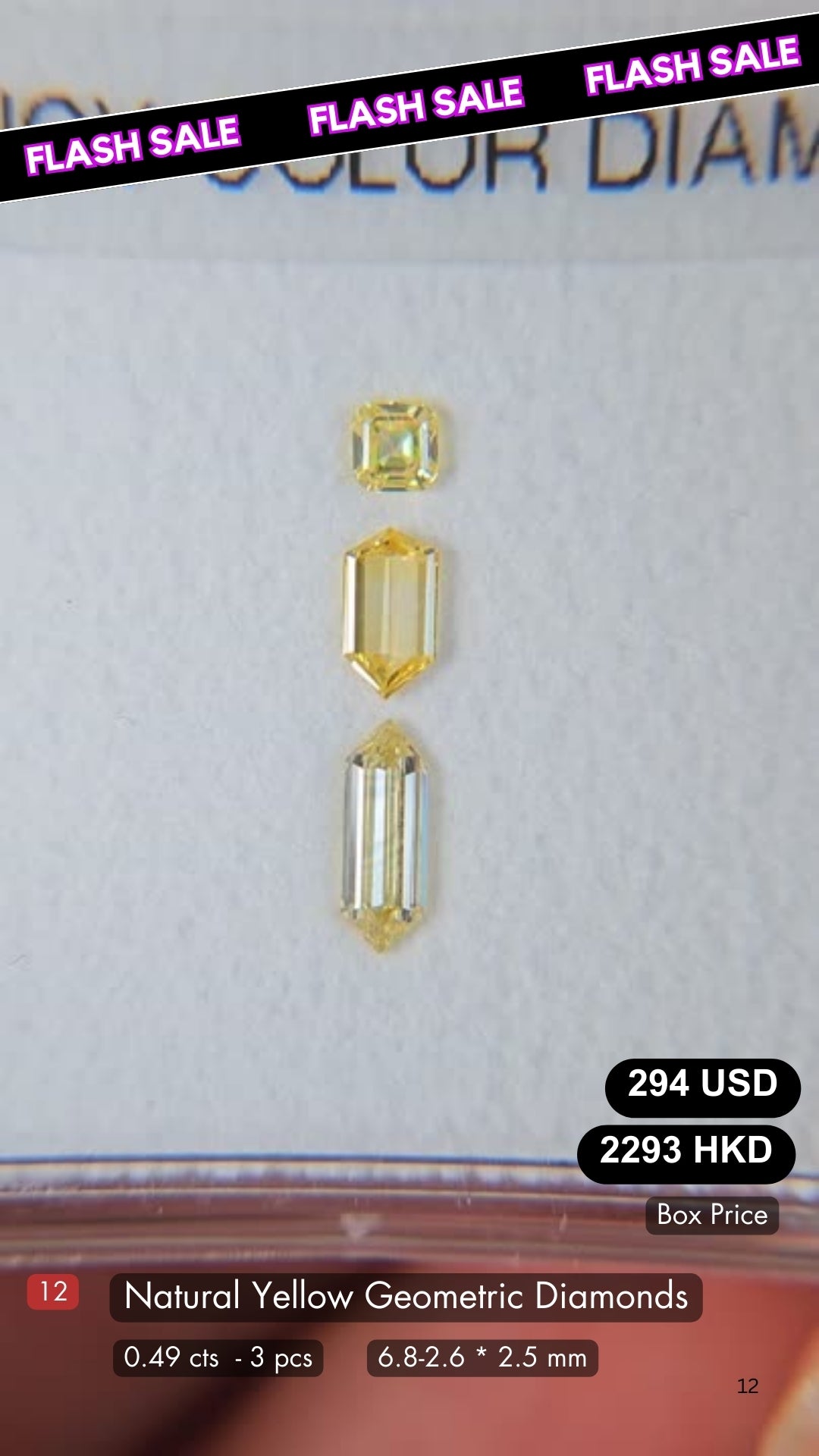 Natural Yellow Diamond Deal (0.49 cts)