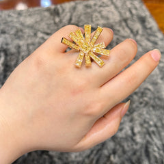 Natural Yellow Diamond Ring
