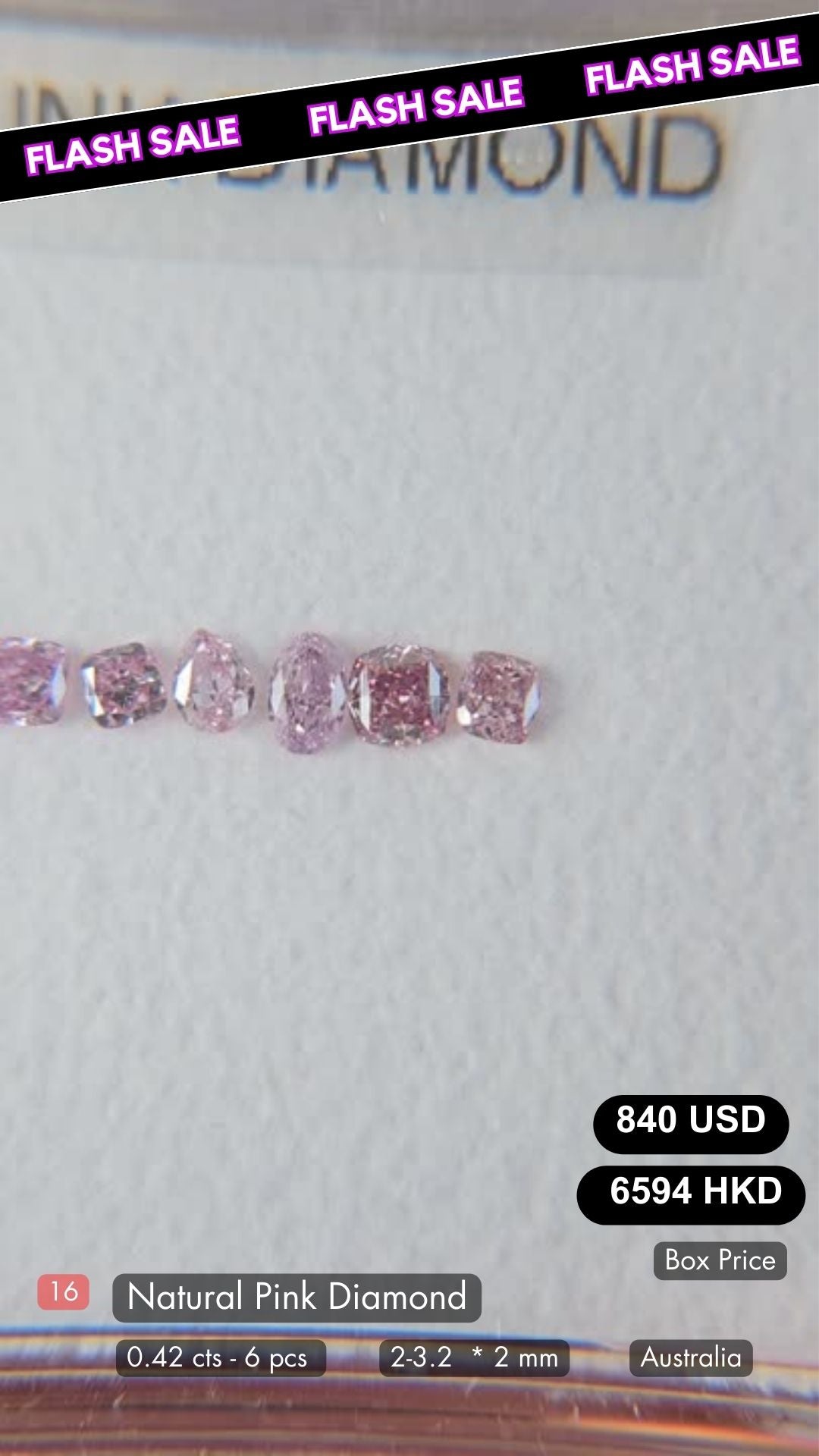 Natural Pink Diamond Deal (0.42 cts)