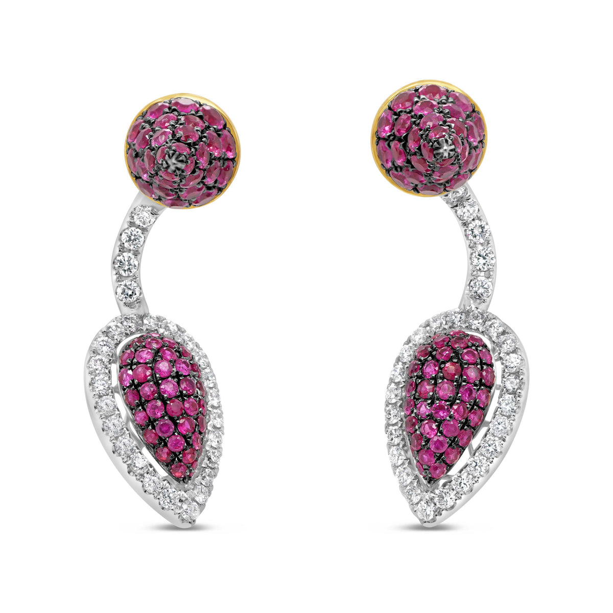 Teardrop Ruby Earrings