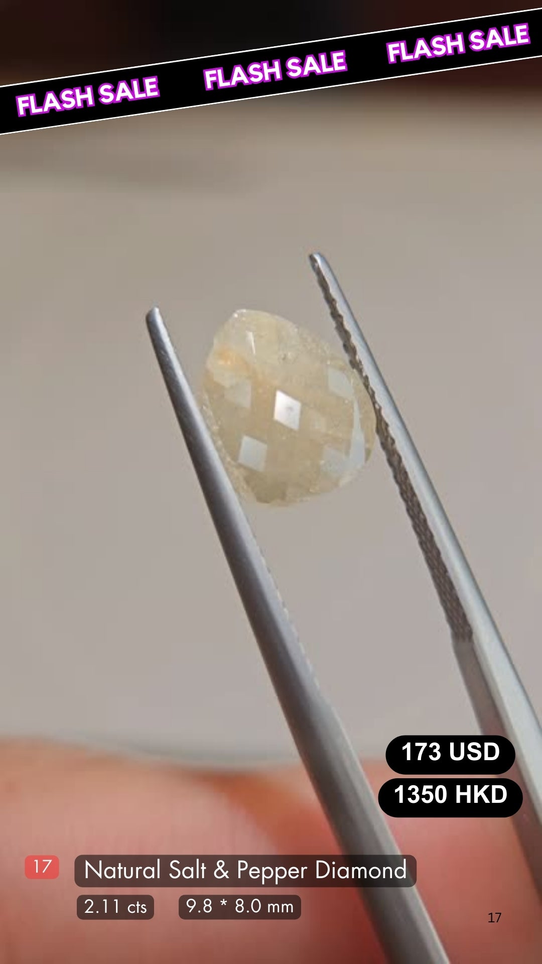 Natural Salt & Peper Diamond Deal (2.11 cts)