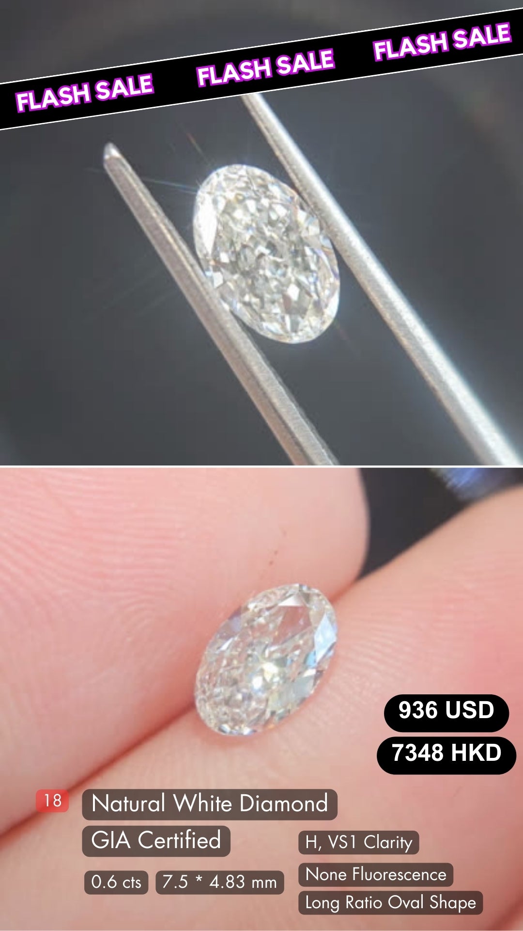 Natural White Diamond Deal (0.60 cts)