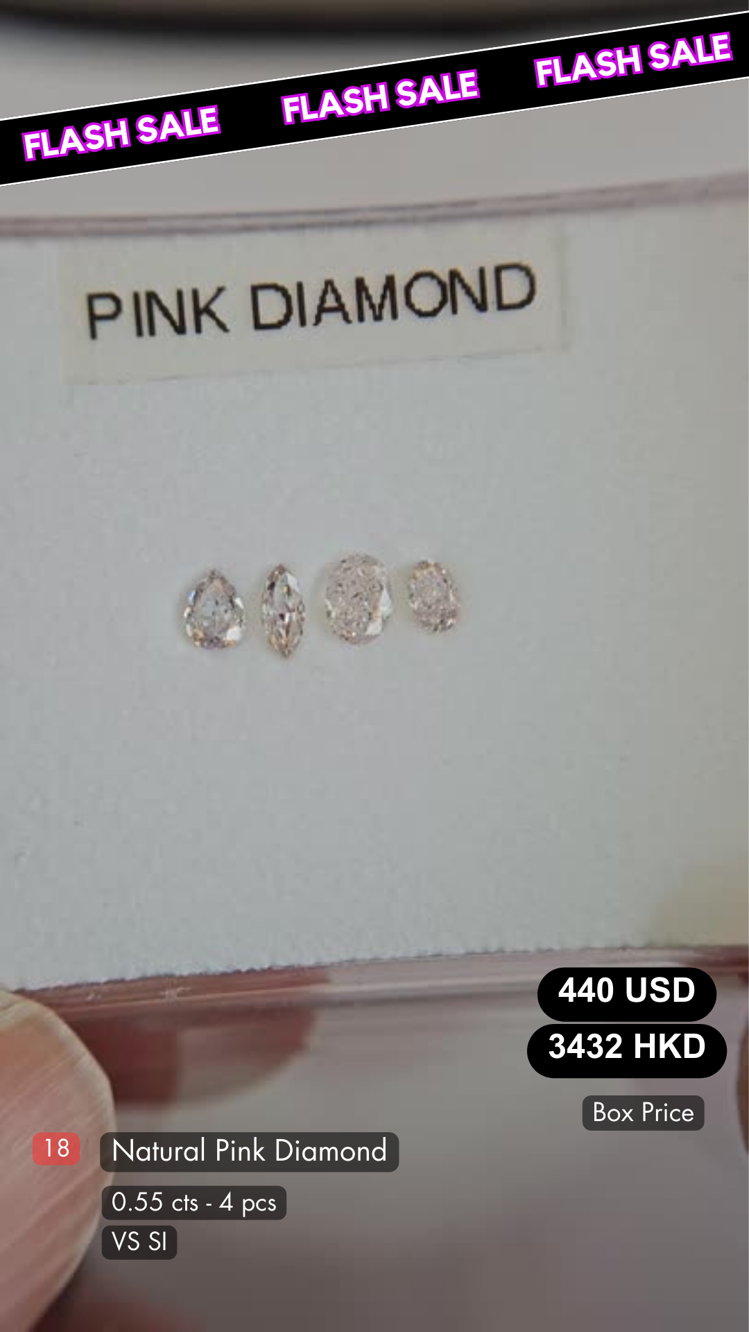 Natural Pink Diamond Deal (0.55 cts)