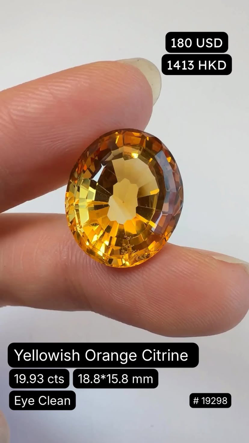 Yellowish Orange Citrine Deal (19.93 cts)