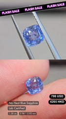 No Heat Blue Sapphire Deal (1.38 cts)