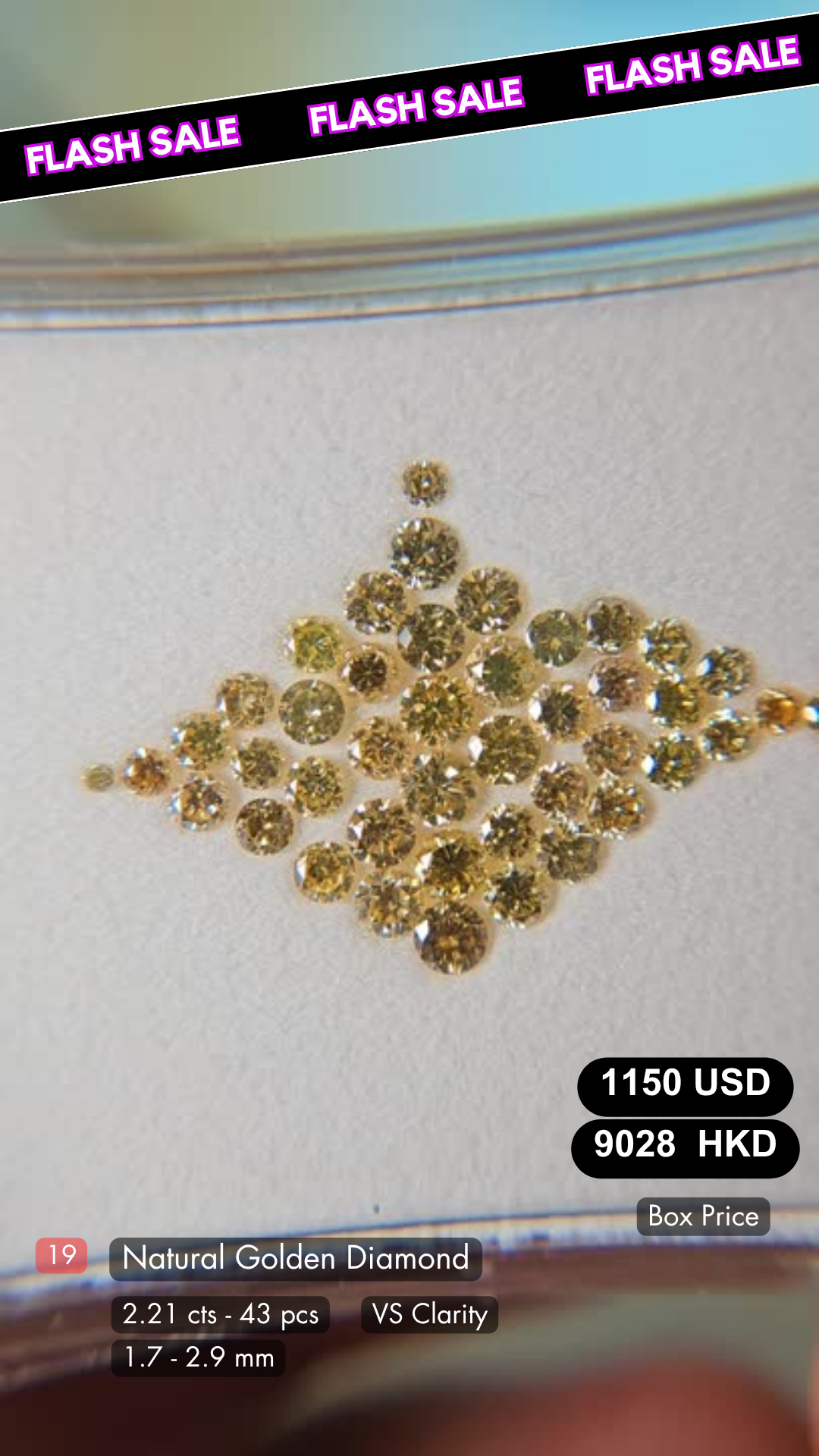 Natural Golden Diamond Deal (2.21 cts)