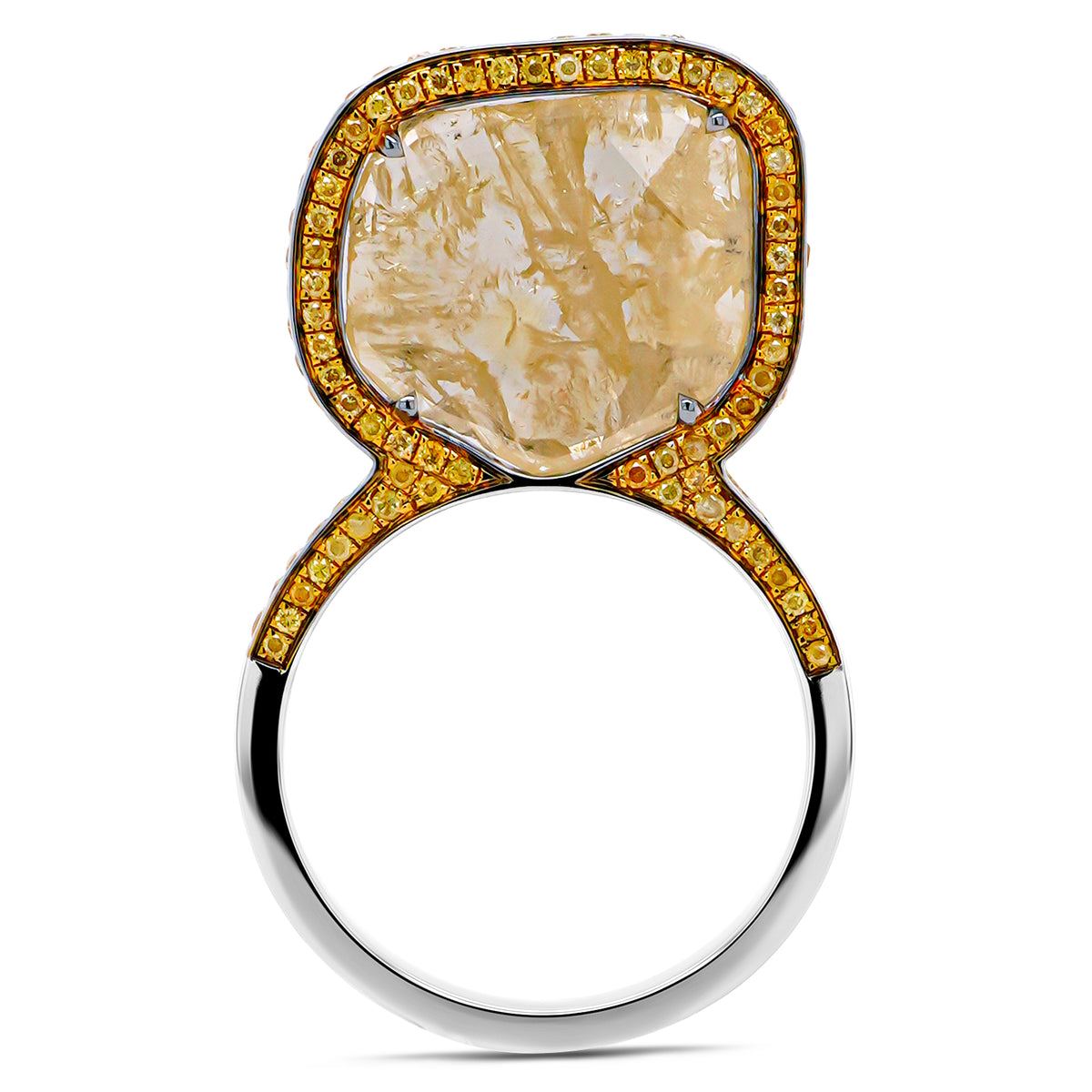 Yellow Slice Diamond Ring