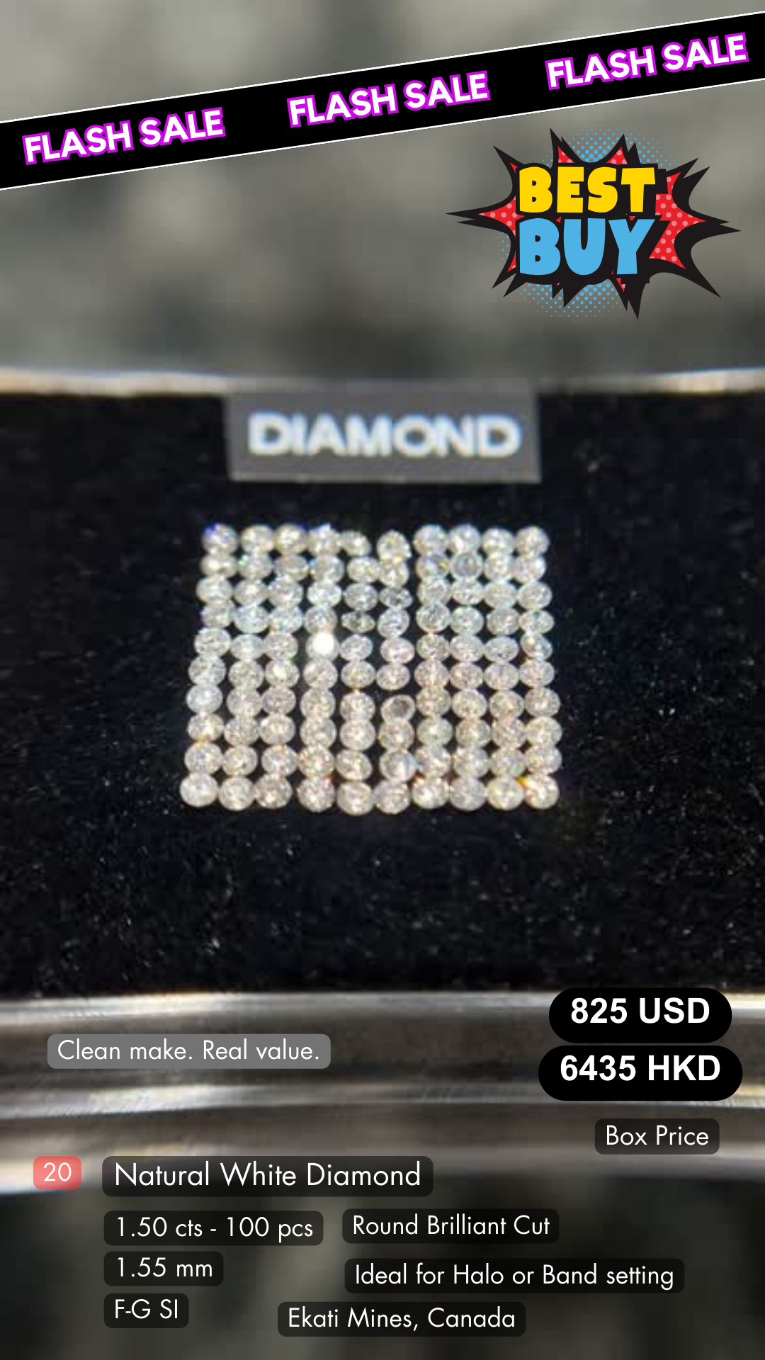 Natural White Diamond Deal (1.50 cts)