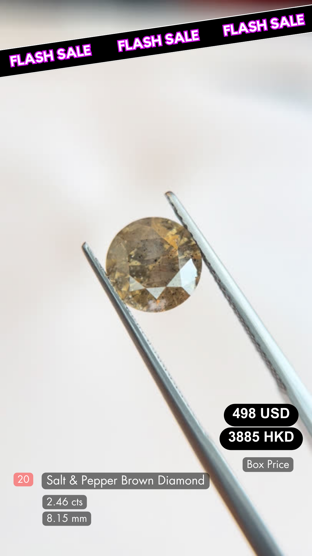 Salt & Pepper Brown Diamond Deal (2.46 cts)