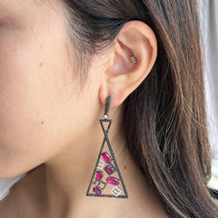 Ruby & Diamond Earrings