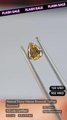 Natural Fancy Intense Brownish Yellow Diamond Deal (0.21 Cts)