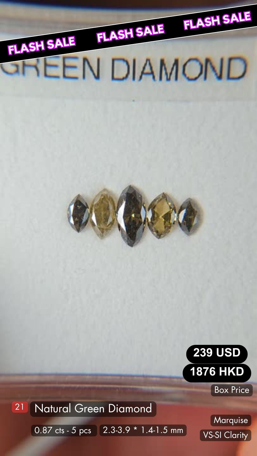 Natural Green Diamond Deal (0.87 cts)