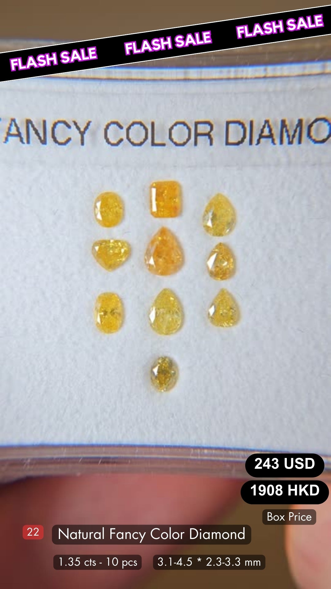 Natural Yellow Diamond Deal (1.35 Cts)