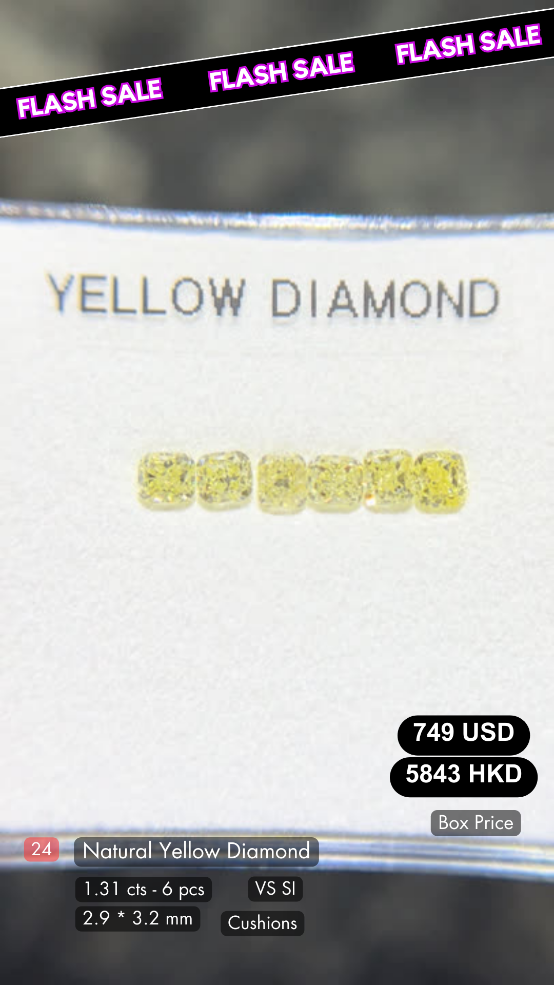 Natural Yellow Diamond Deal (1.31 cts)