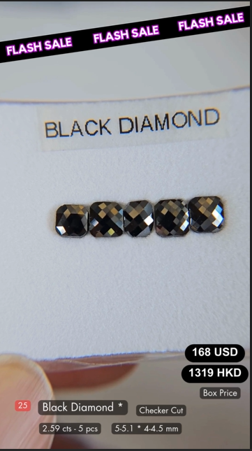 Natural Black Diamond Deal (2.59 cts)