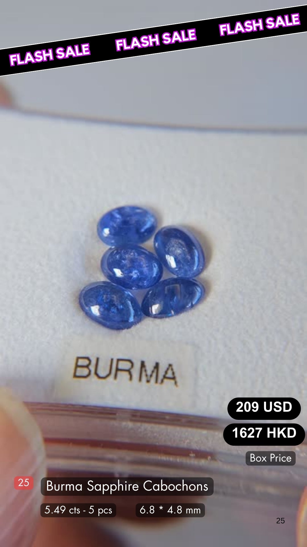 Burma Sapphire Cabochons Deal (5.49 cts)