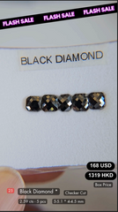 Natural Black Diamond Deal (2.59 cts)