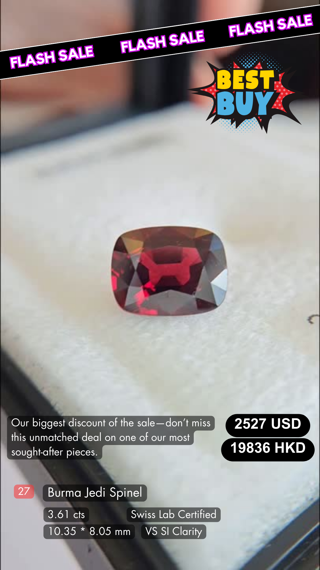 Burma Jedi Spinel Deal (3.61 cts)