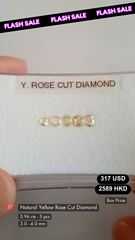 Natural Yellow Rose Cut Diamond Deal (0.96 cts)