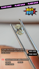 Natural Greenish Yellow Diamond Deal (0.49 cts)