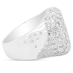 White Diamond Cluster Ring