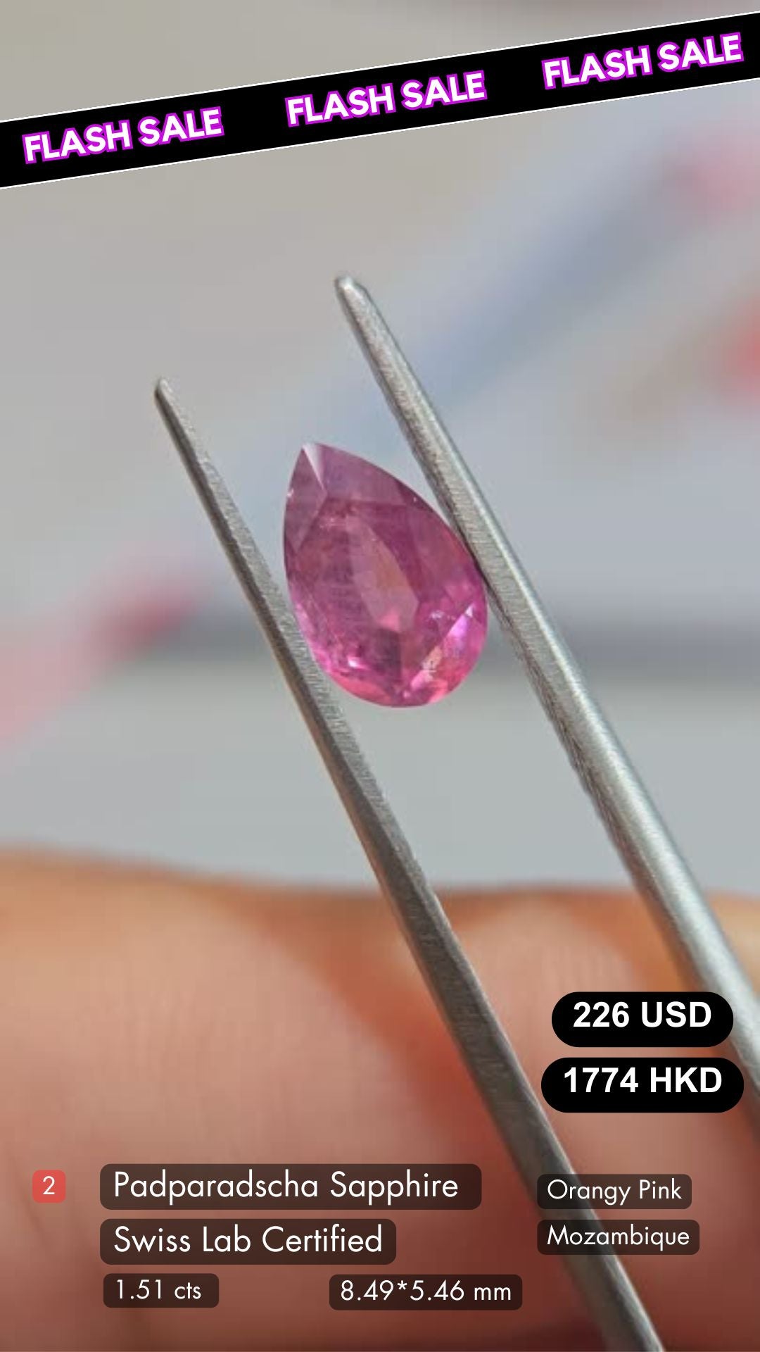 Padparadscha Sapphire Deal (1.51 cts)